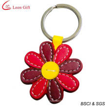 Popular Best Gift Flower Leather Key Chain (LM1453)